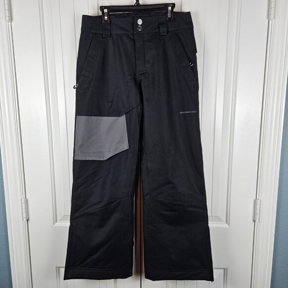Obermeyer Boys Ski Snow Pants Black Size L Large Teen 14-16 Brisk Print - Picture 1 of 11